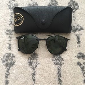 RayBans Erika double bridge round sunglasses